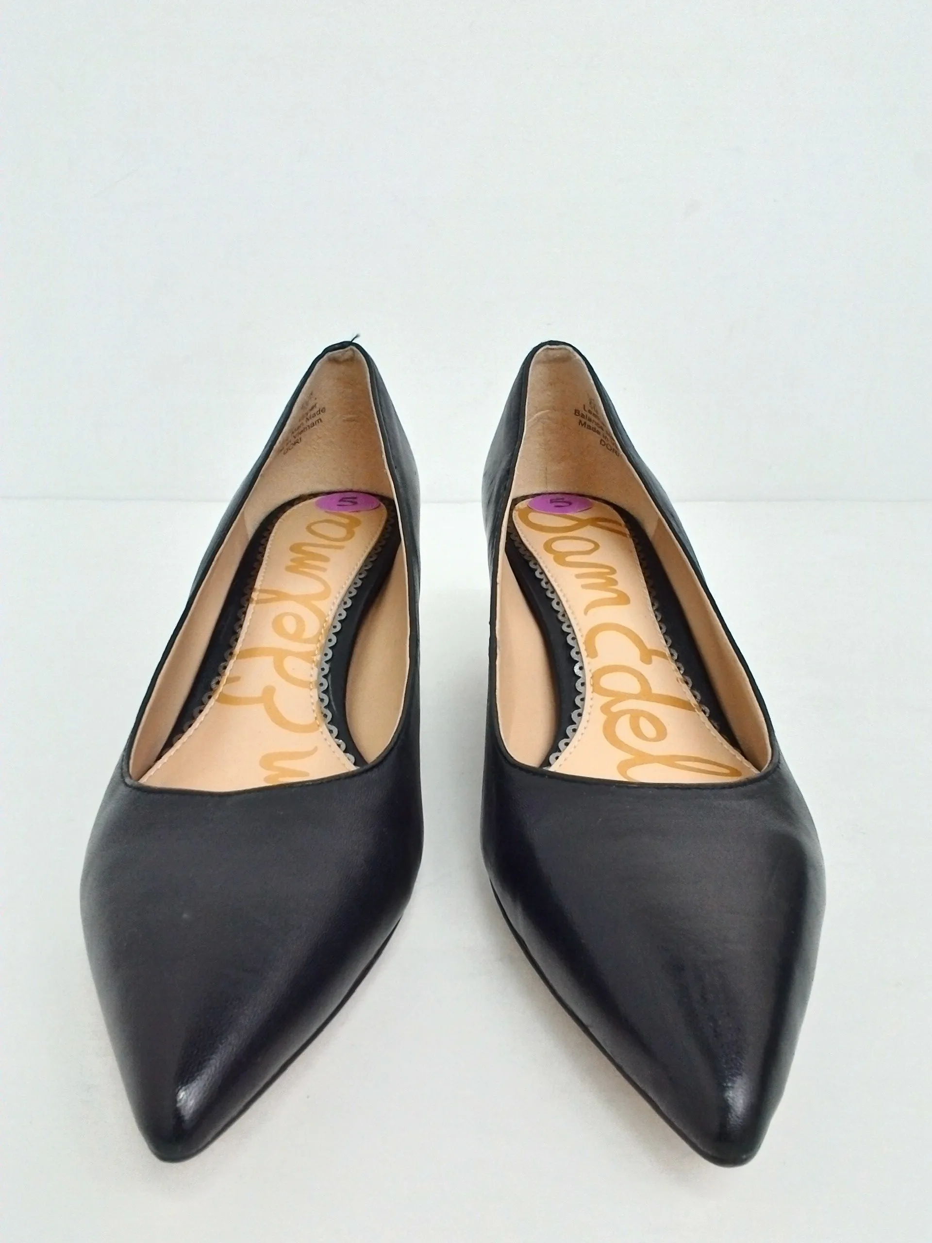 Sam Edelman Women's Black Leather Heels Size 5 M