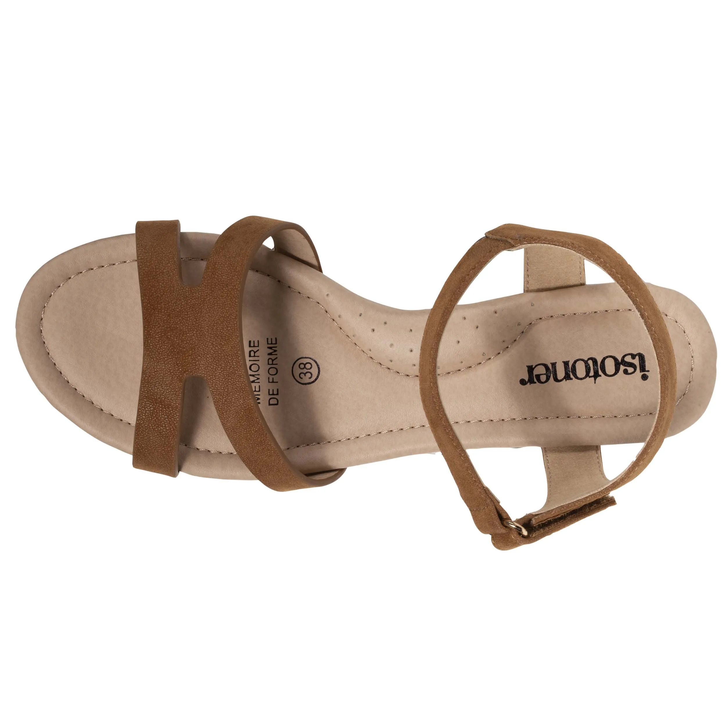 Women's Wedge Heel Camel Sandals