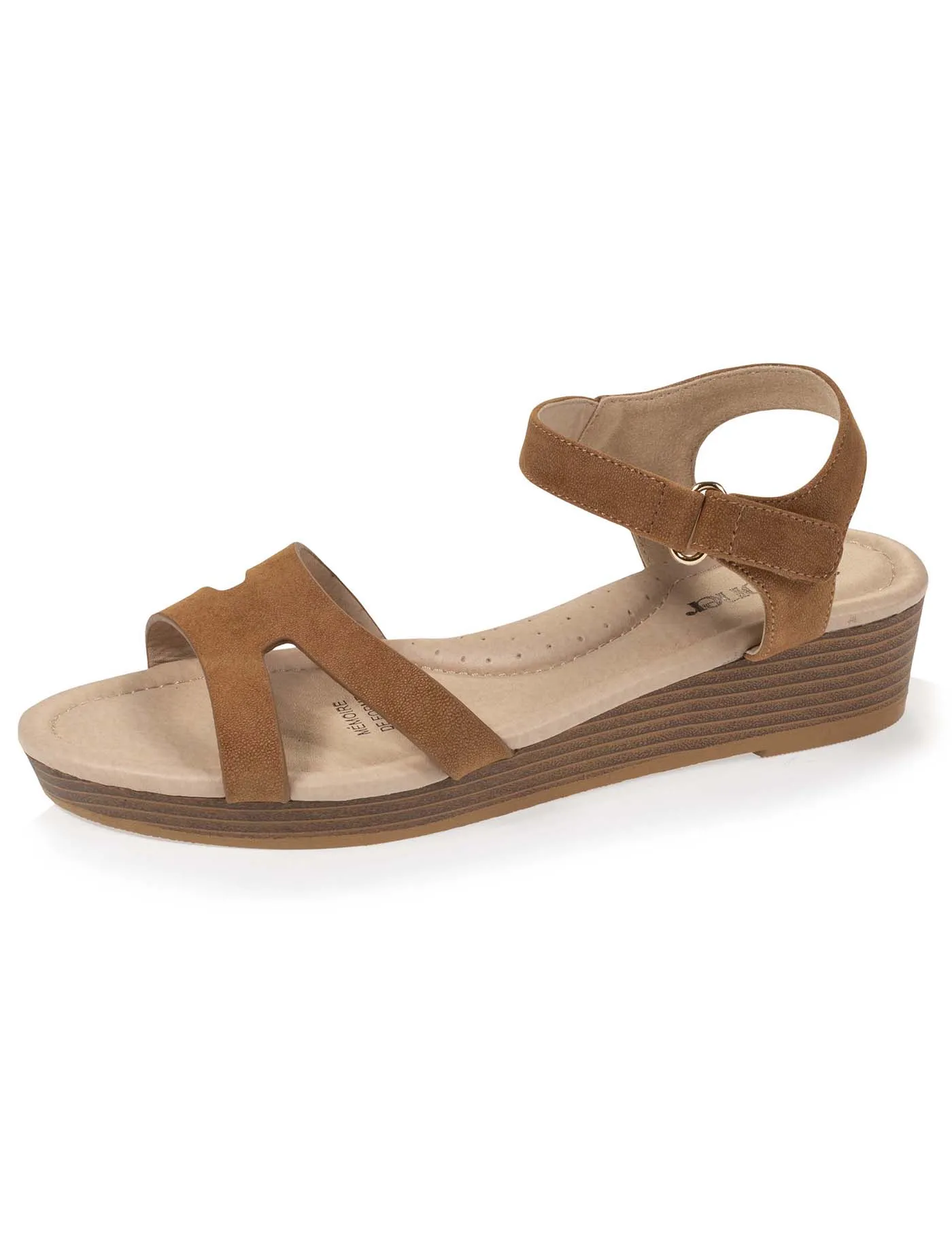 Women's Wedge Heel Camel Sandals