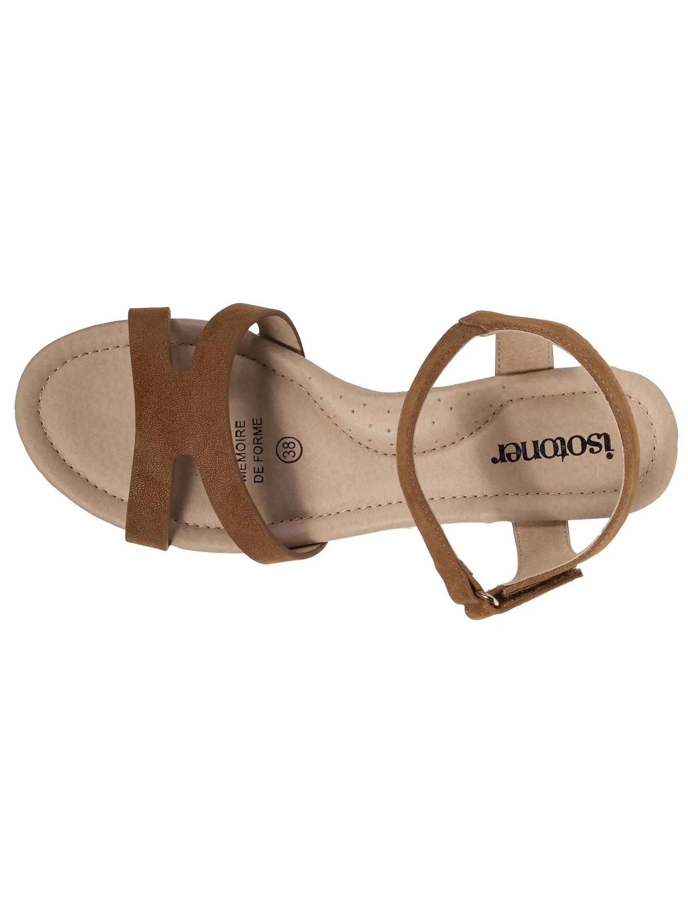 Women's Wedge Heel Camel Sandals