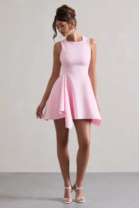 Scout Pink Sleeveless Draped Hem Mini Dress - Shop Now