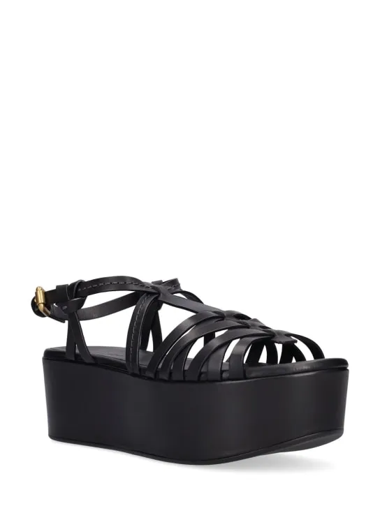 60mm Ortiz Leather Wedges by See By Chloé