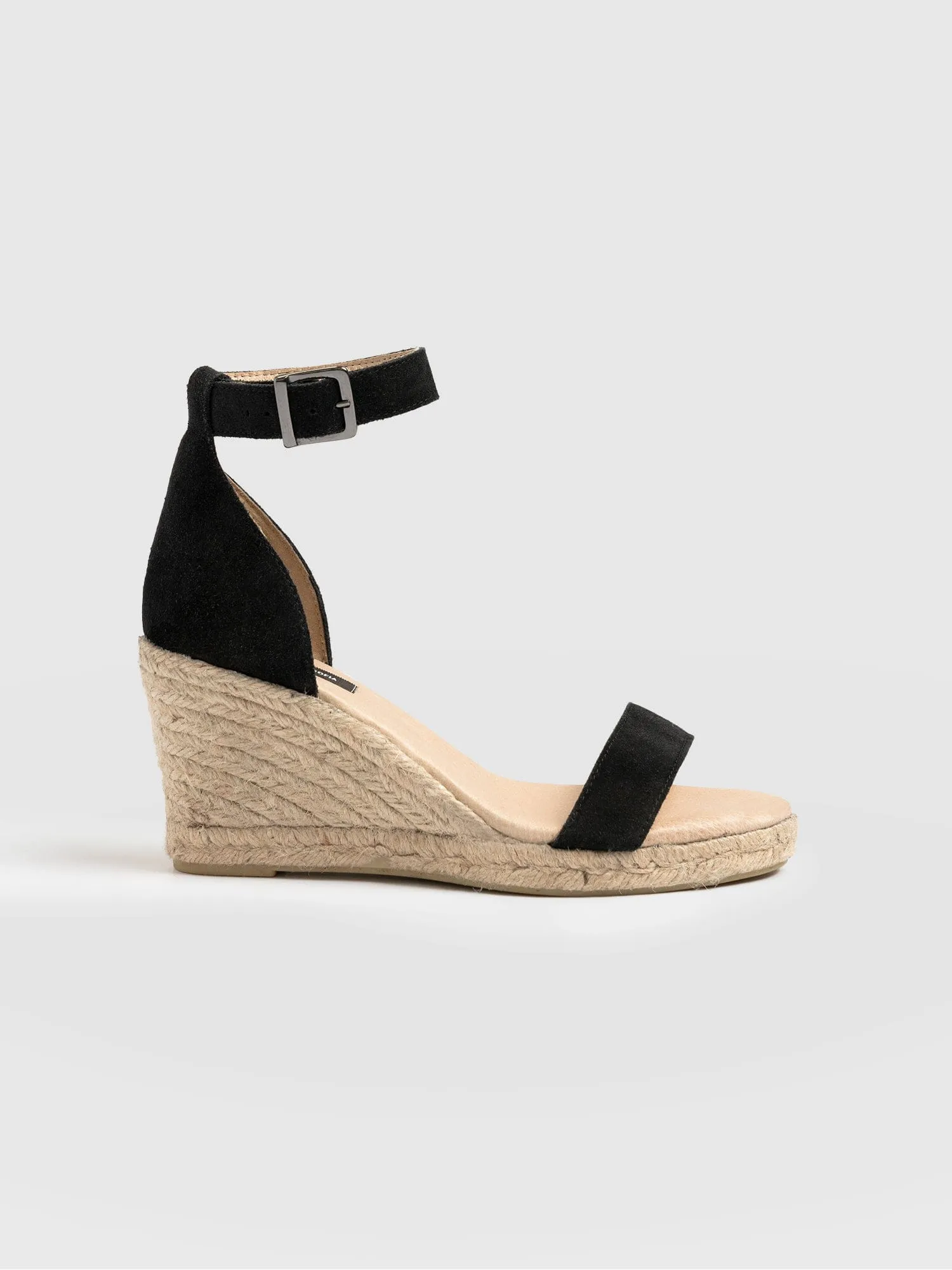 Black Serena Espadrille Wedges