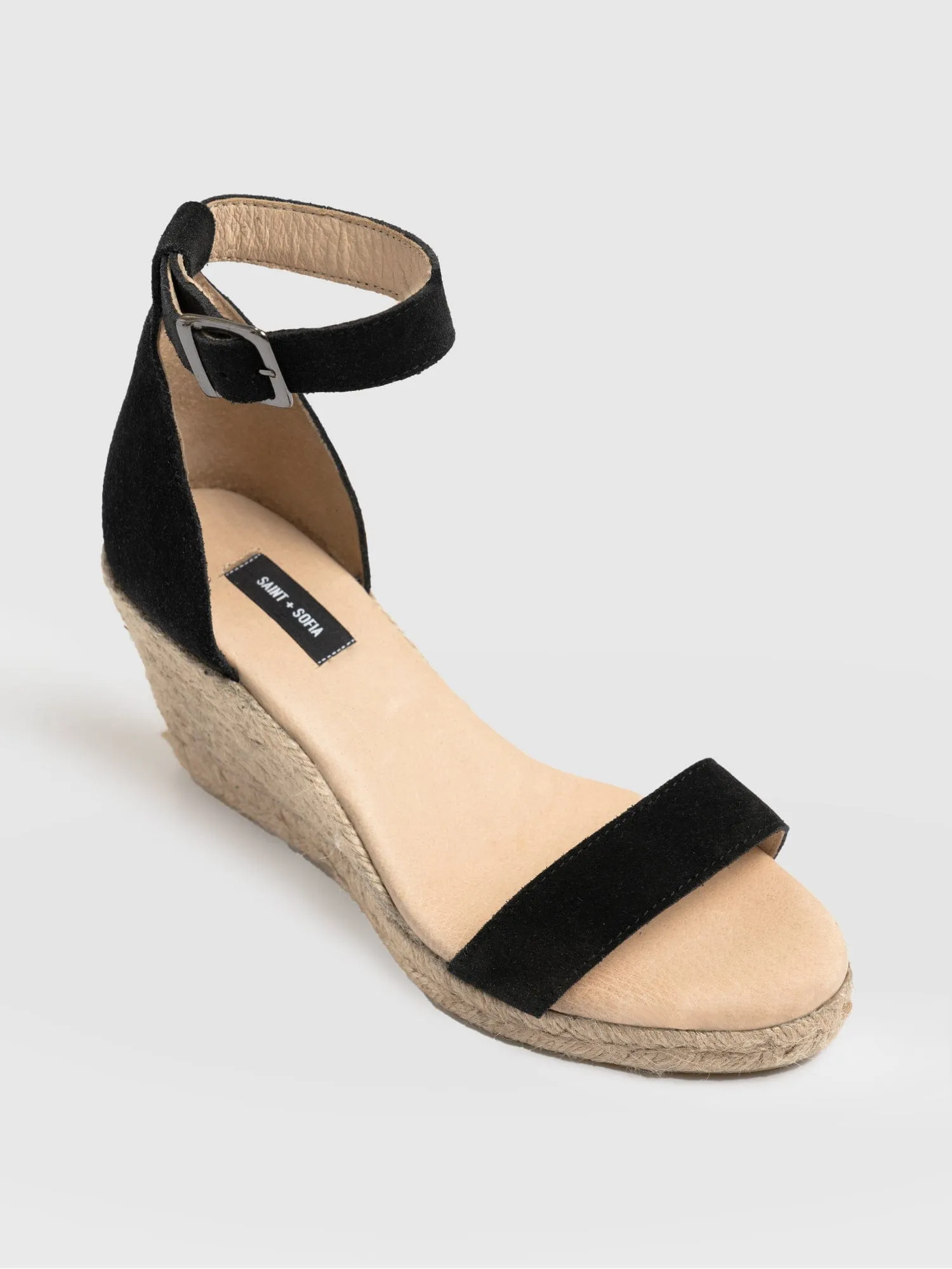 Black Serena Espadrille Wedges