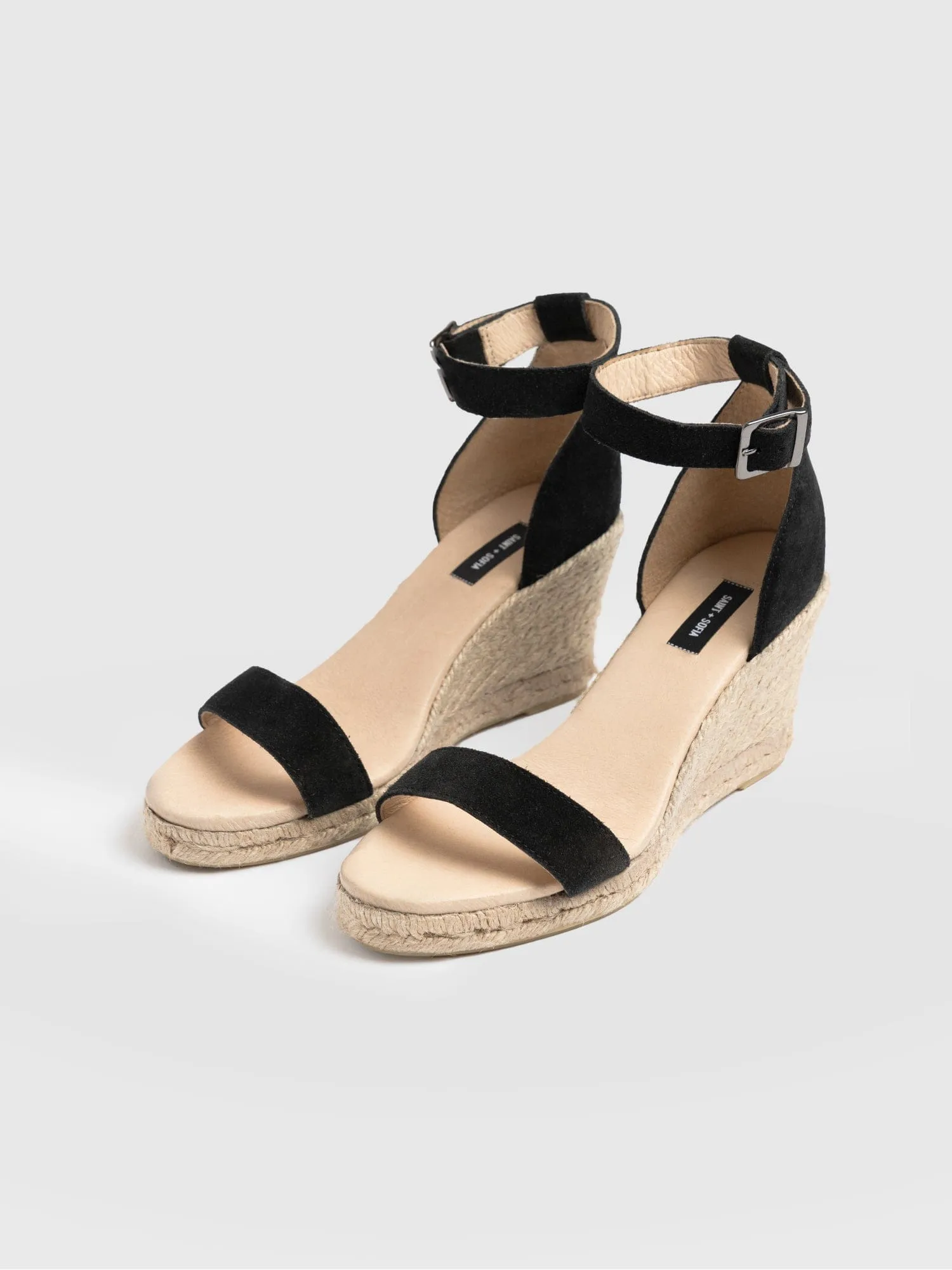 Black Serena Espadrille Wedges