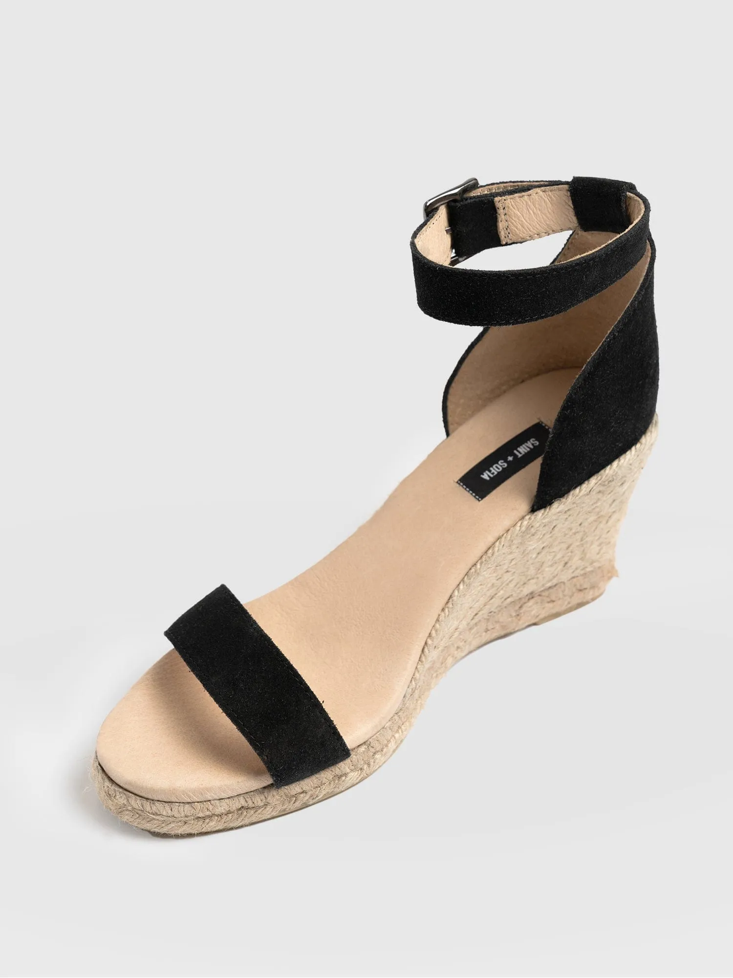 Black Serena Espadrille Wedges