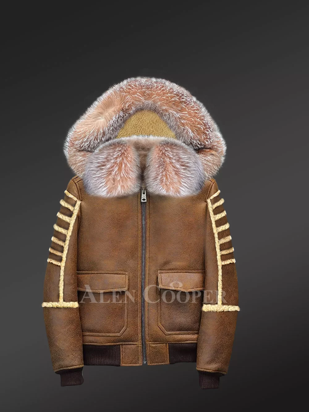 Shearling Aviator Bomber Jacket | Sheepskin Bomber Coat Jacket