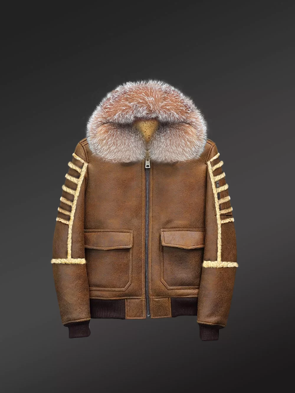 Shearling Aviator Bomber Jacket | Sheepskin Bomber Coat Jacket