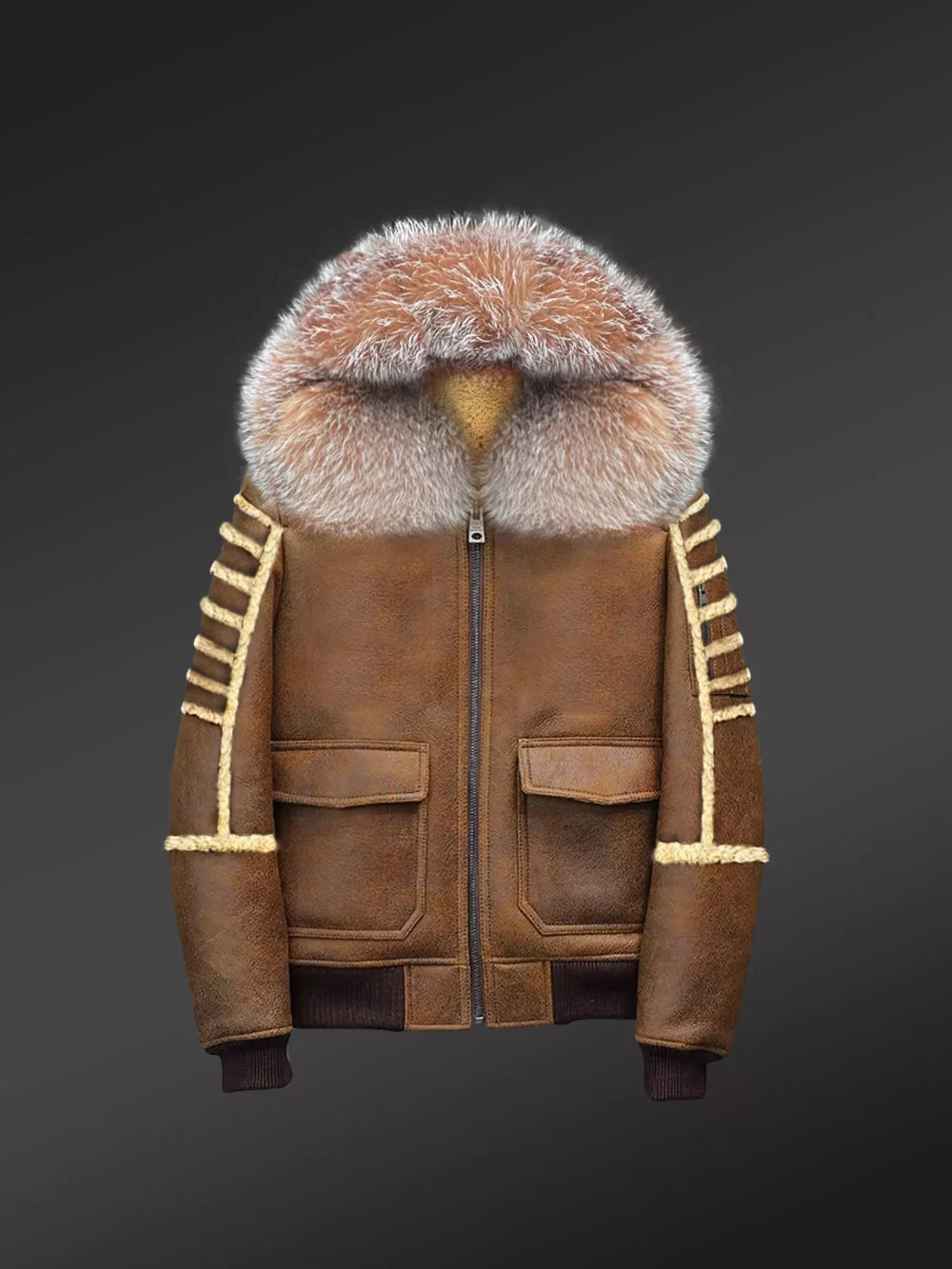 Shearling Aviator Bomber Jacket | Sheepskin Bomber Coat Jacket