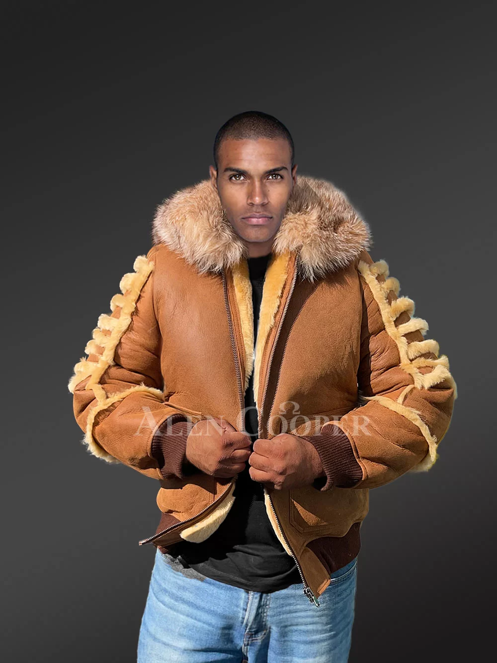 Shearling Aviator Bomber Jacket | Sheepskin Bomber Coat Jacket