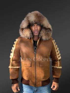 Shearling Aviator Bomber Jacket | Sheepskin Bomber Coat Jacket