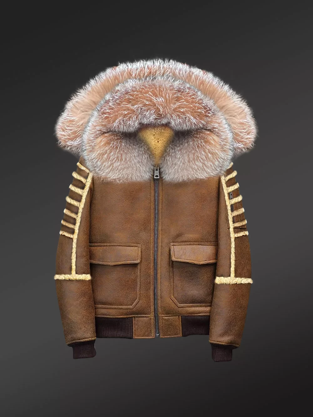 Shearling Aviator Bomber Jacket | Sheepskin Bomber Coat Jacket