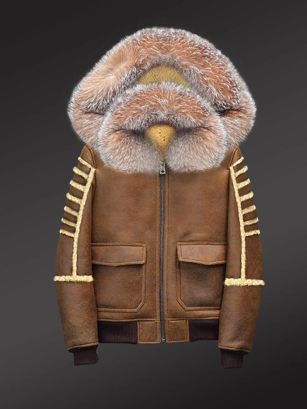 Shearling Aviator Bomber Jacket | Sheepskin Bomber Coat Jacket