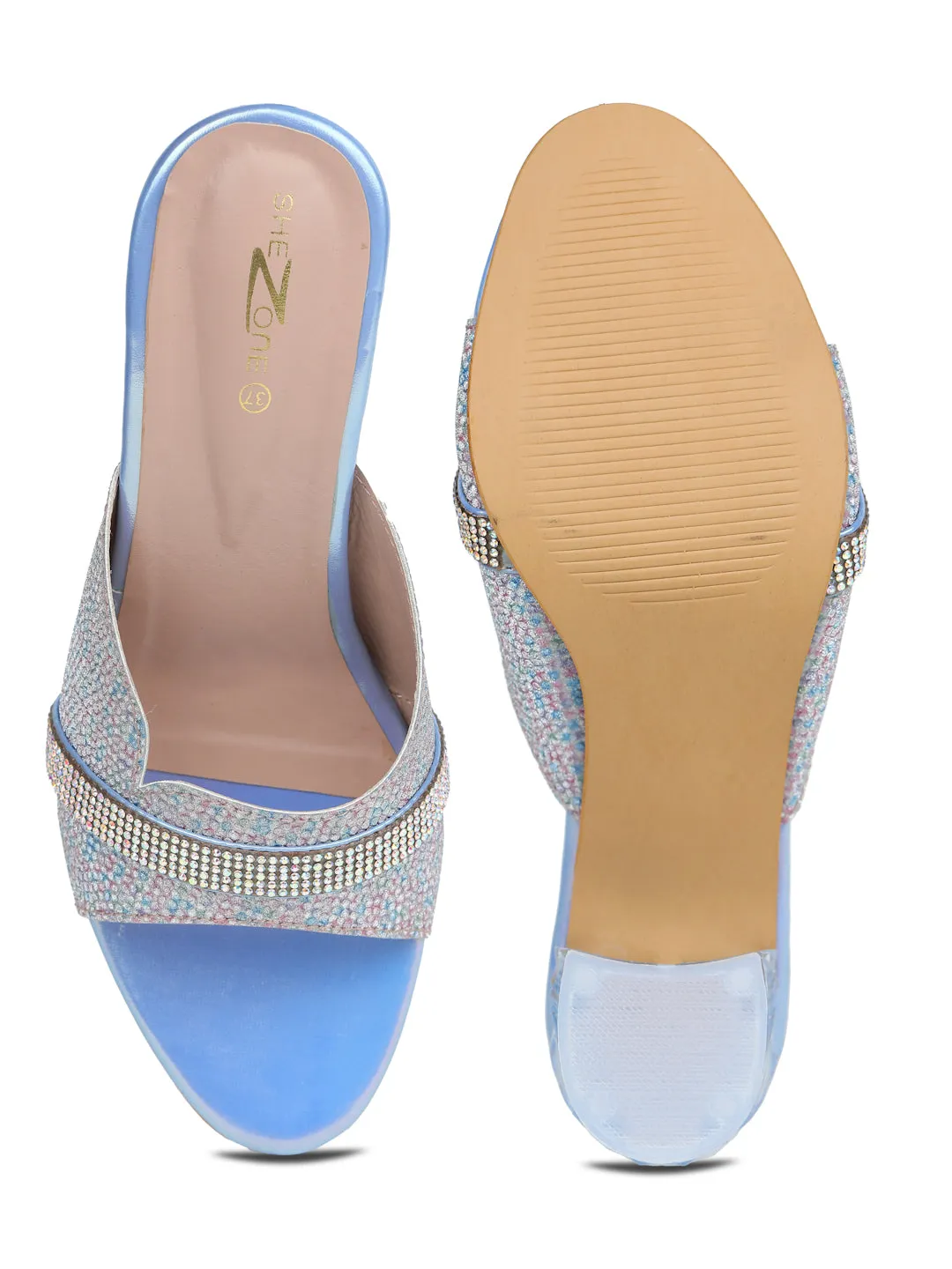 Shezone Blue Women Heels