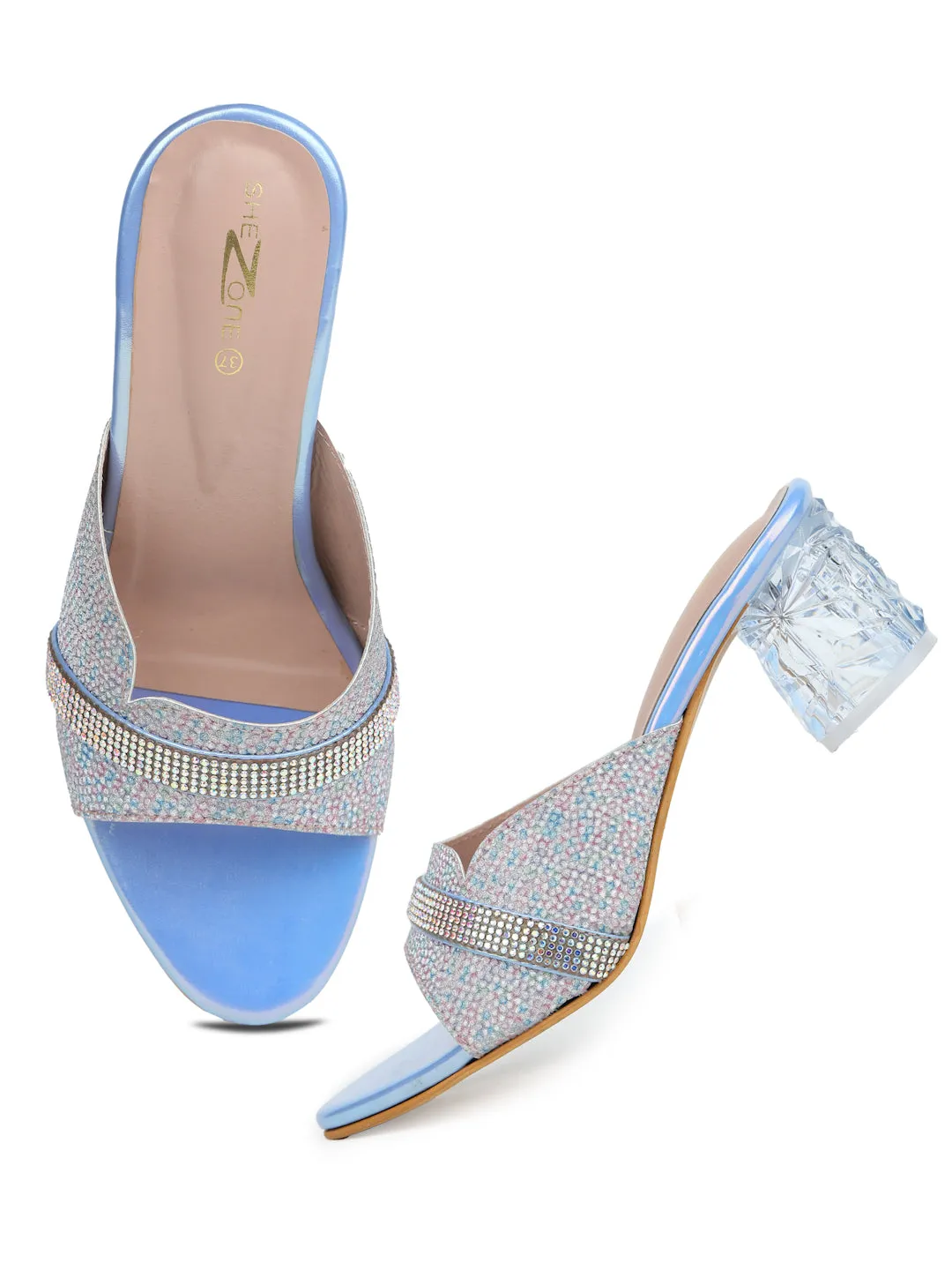 Shezone Blue Women Heels