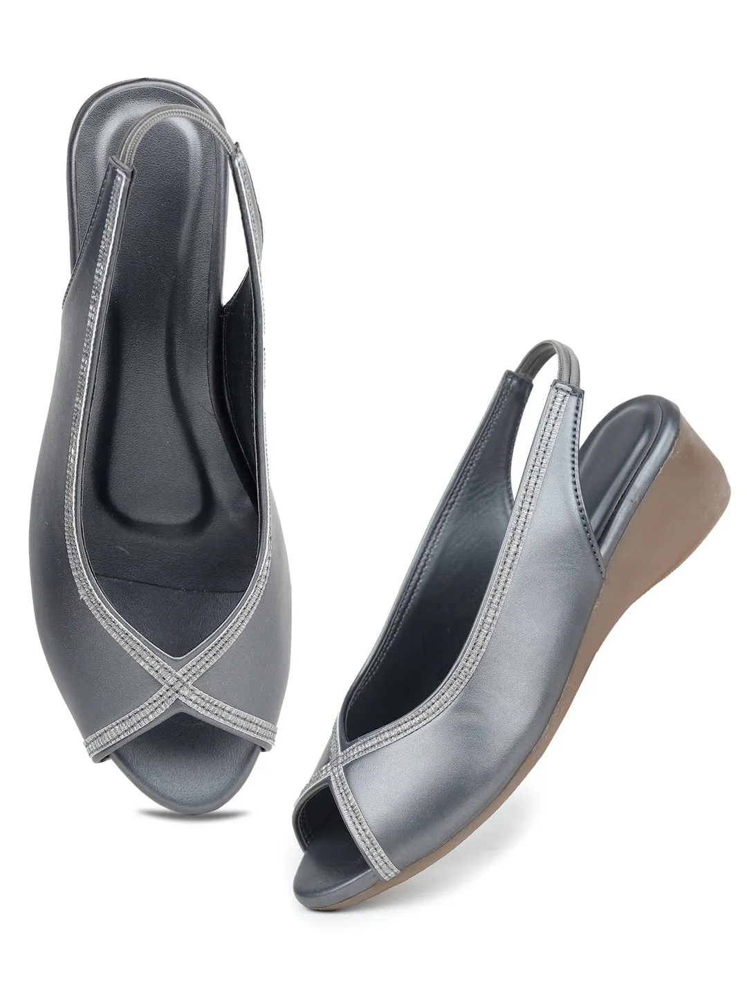 Shezone Grey Women Heels