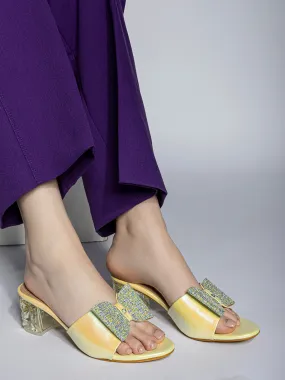 Shezone Yellow Women Heels