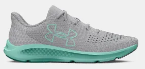 shoes Under Armour Charged Pursuit 3 Big Logo - Mod Gray/Halo Gray/Neo Turquoise - women´s