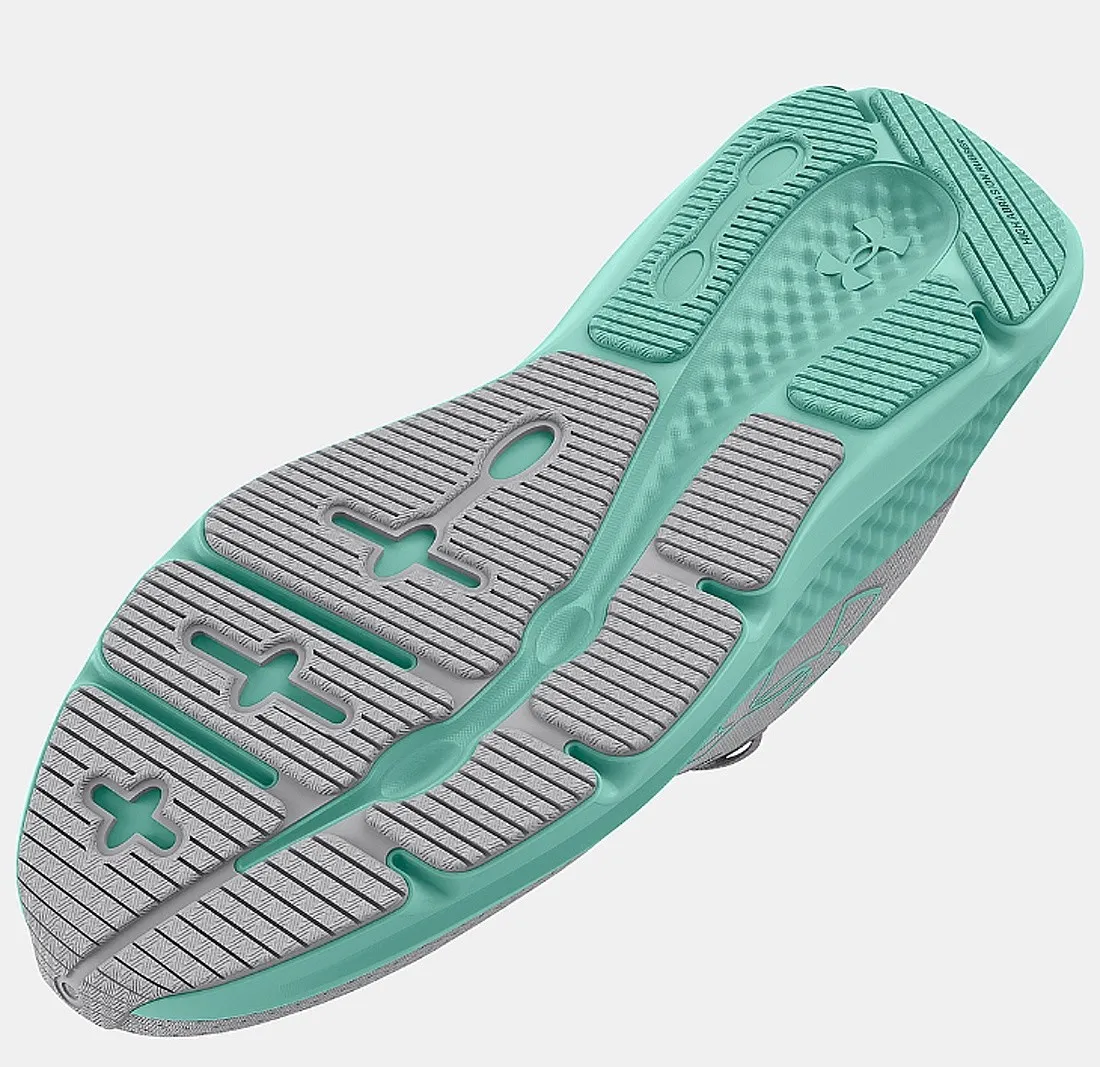 shoes Under Armour Charged Pursuit 3 Big Logo - Mod Gray/Halo Gray/Neo Turquoise - women´s