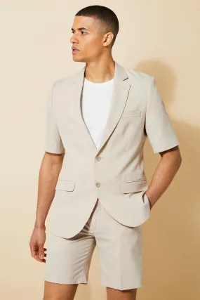 Short Sleeve Slim Suit Jacket