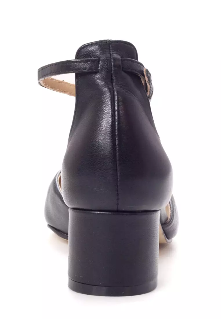 Shu Talk AMAZTEP Nappa Leather With Ankle Strap Heels