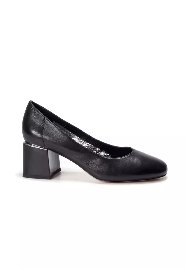 Shu Talk AMAZTEP Simple Round Toe Blocked Heels