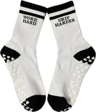 SINGER22 Exclusive Healing Heels Work Hard Grip Harder Socks