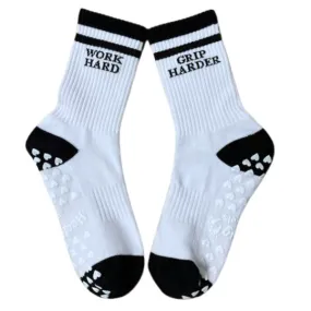 SINGER22 Exclusive Healing Heels Work Hard Grip Harder Socks