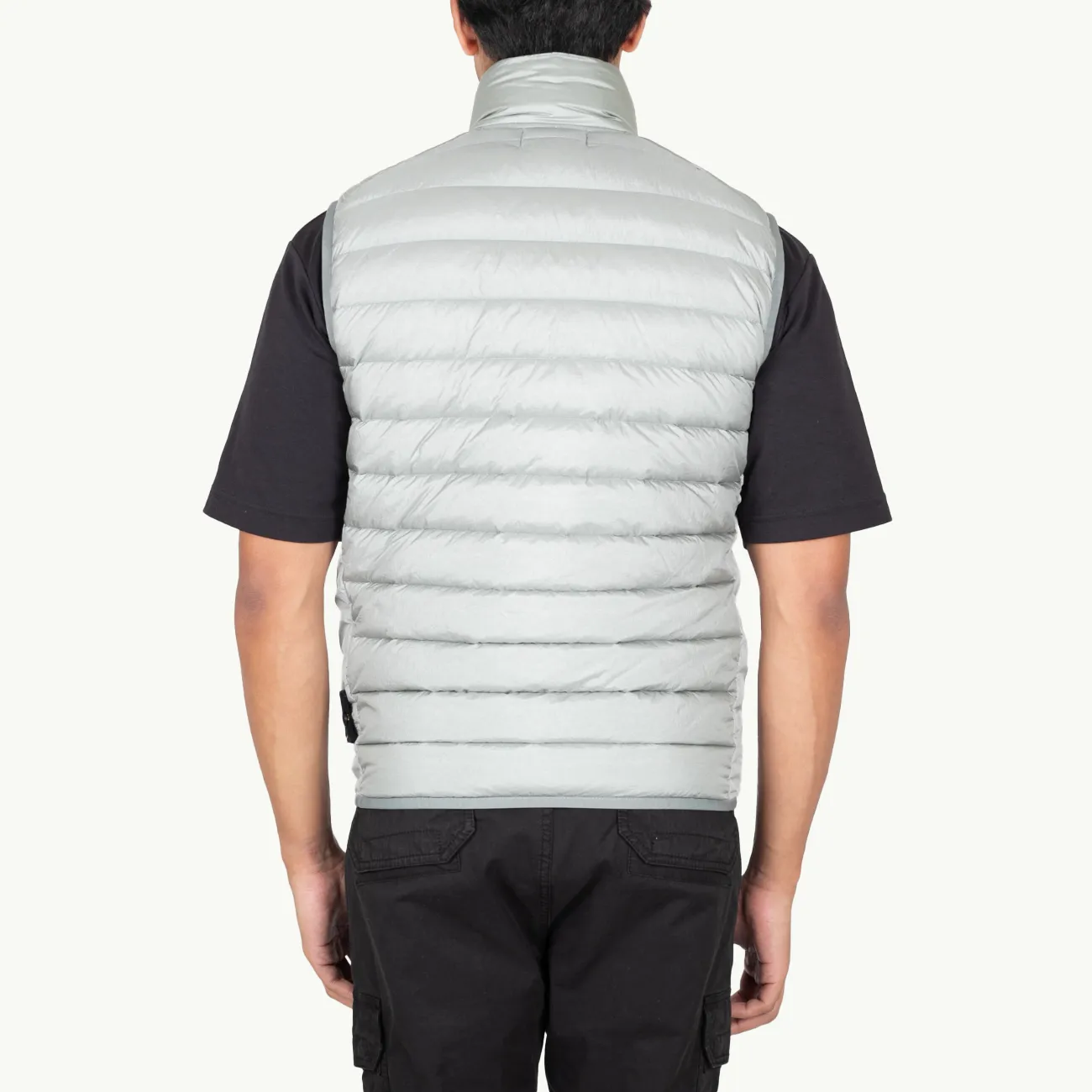 Sleeveless Down Jacket Patch Loom Chambers - Grey Green 6081