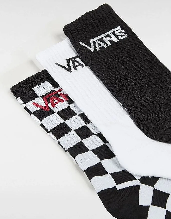 socks Vans Classic Vans Crew 3 Pack - Black/White - kid´s