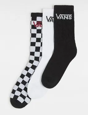 socks Vans Classic Vans Crew 3 Pack - Black/White - kid´s