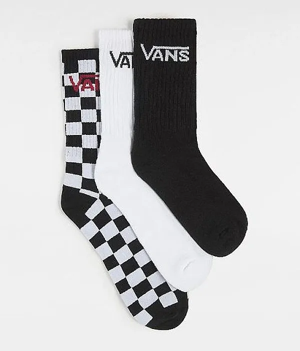 socks Vans Classic Vans Crew 3 Pack - Black/White - kid´s