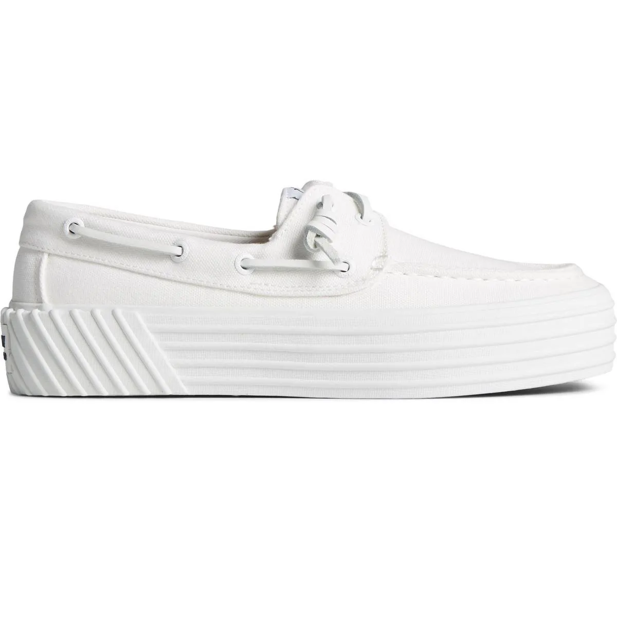 Sperry Crest Boat Platform Shoes White