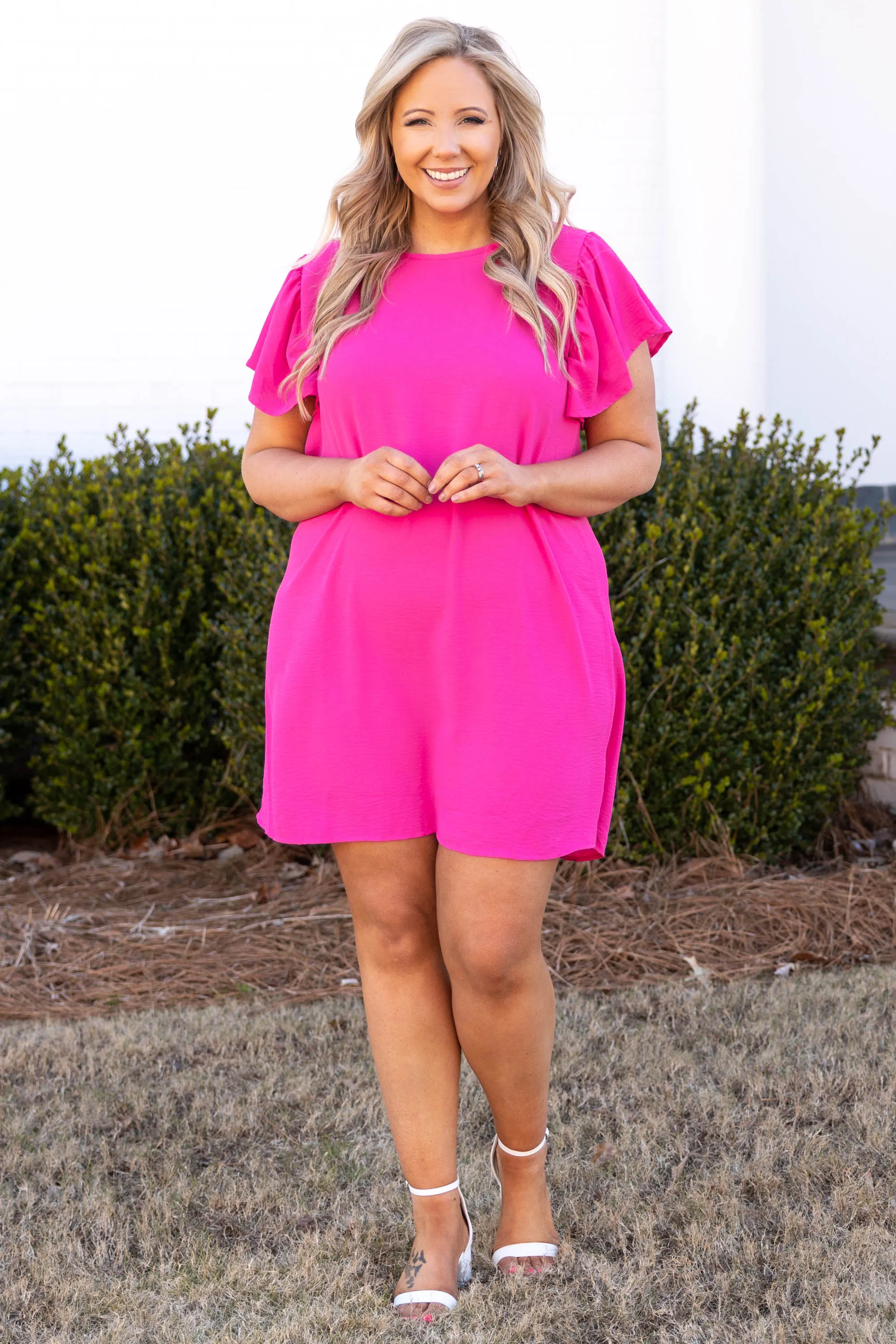 Spring Fling Dress, Bright Pink