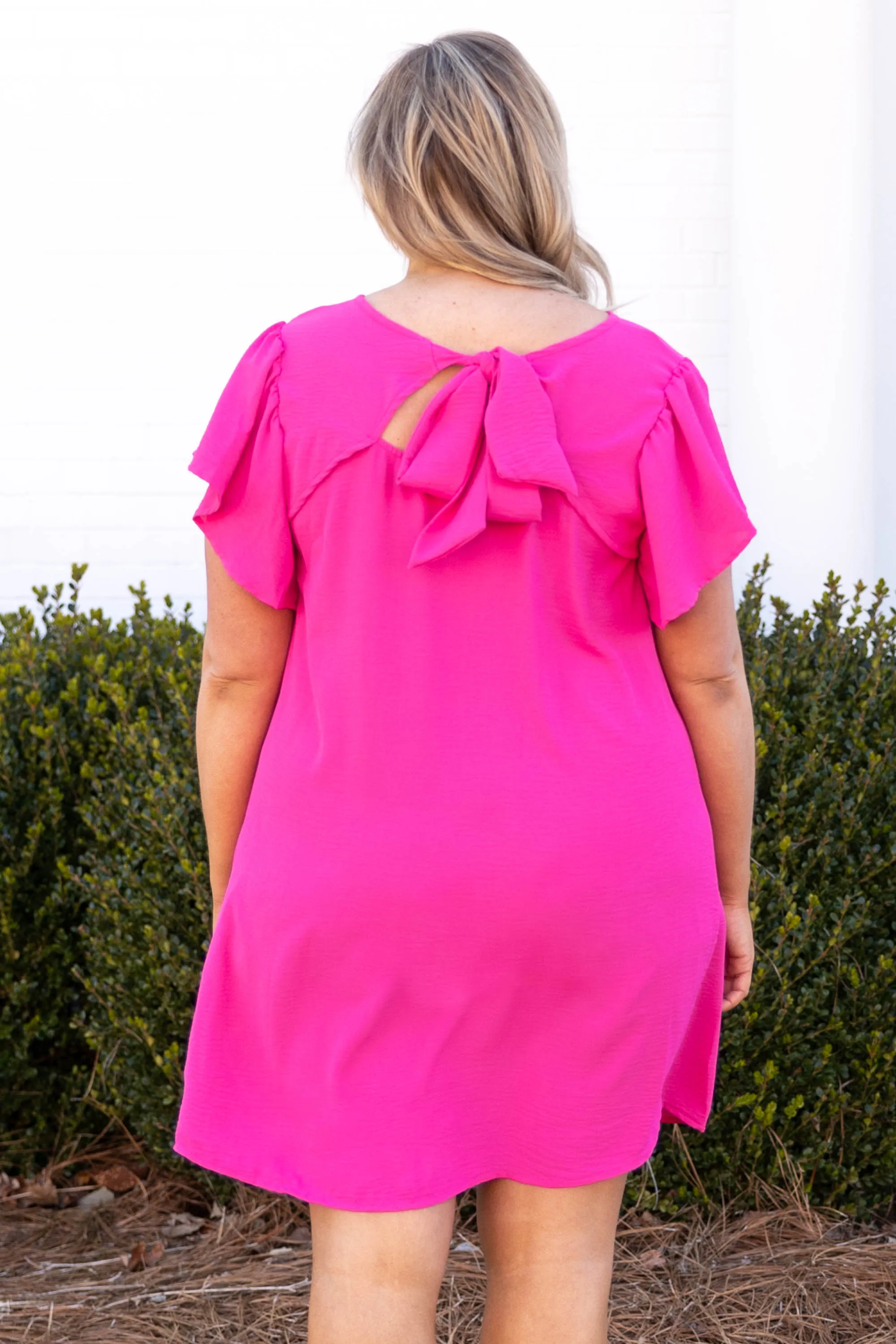 Spring Fling Dress, Bright Pink