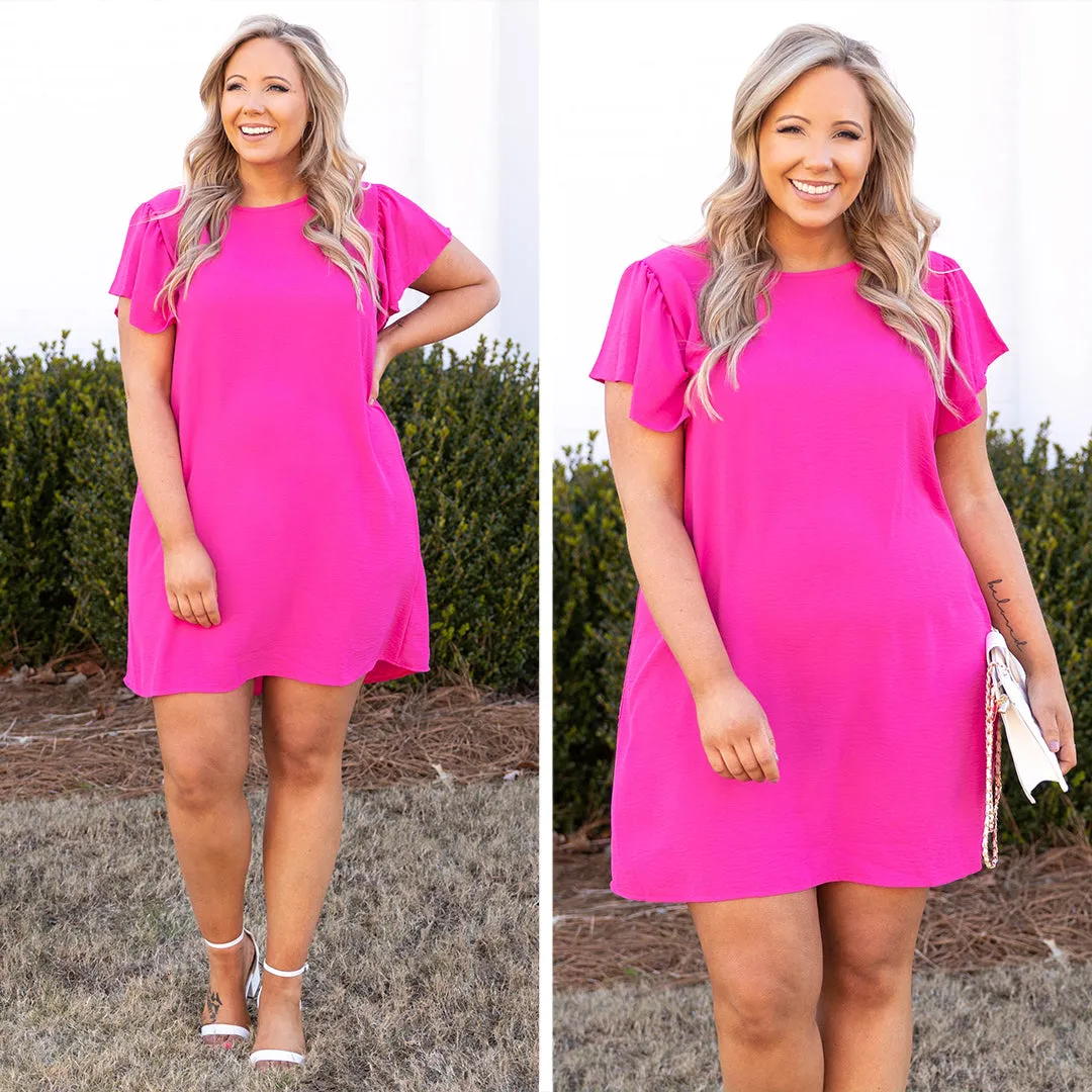 Spring Fling Dress, Bright Pink