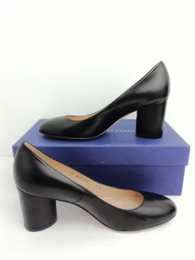 Stuart Weitzman Women's Azalea Black Leather Heels Size 7 M