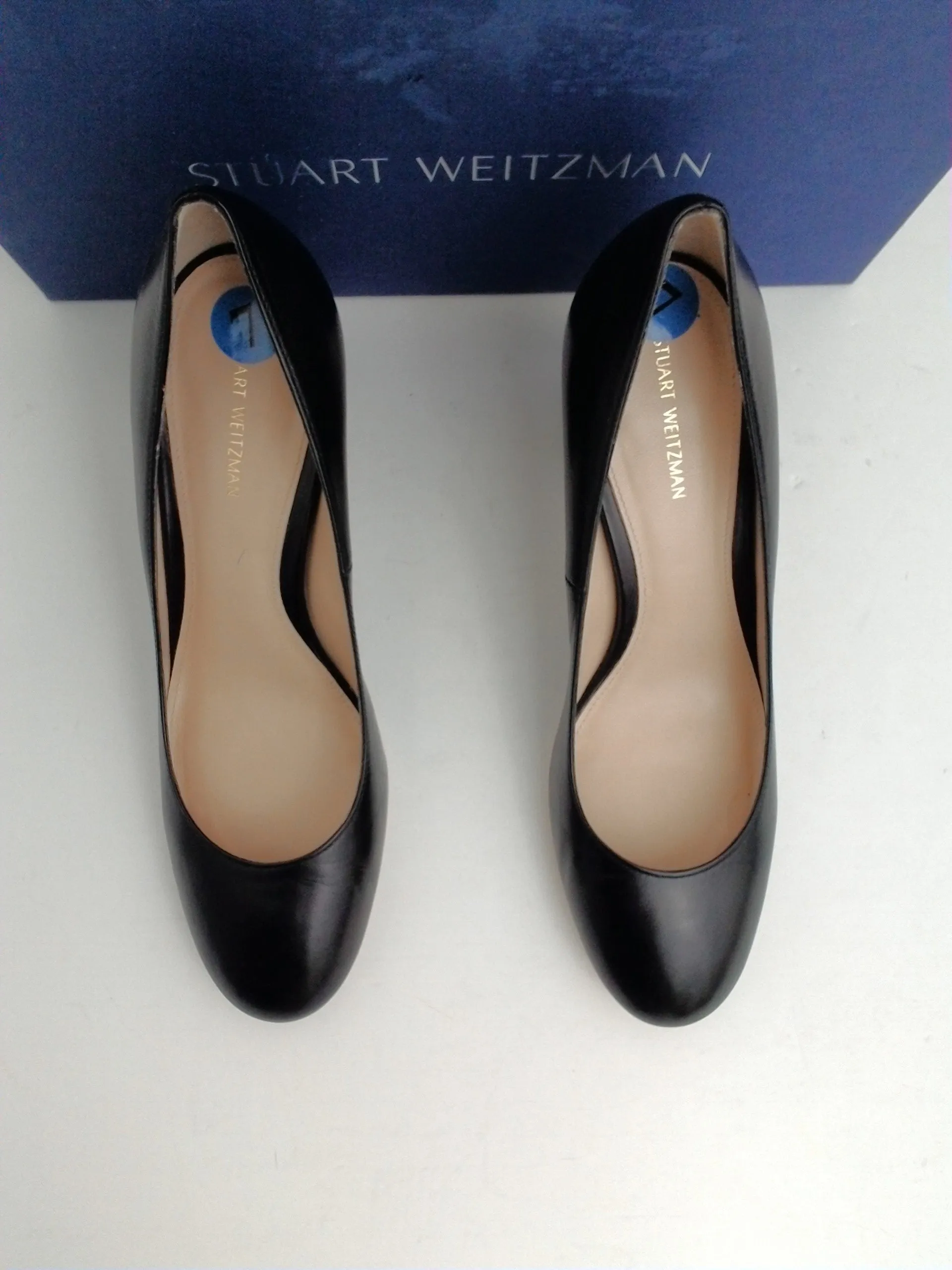 Stuart Weitzman Women's Azalea Black Leather Heels Size 7 M