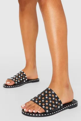 Studded Cage Detail Mules