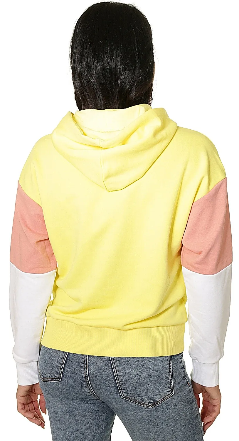 sweatshirt Fila Barret Cropped Hoody - Limelight/Bright White/Lobster Bisque - women´s