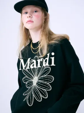 Black Cream Flowermardi Sweatshirt.