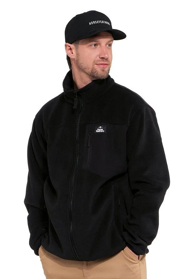 sweatshirt Horsefeathers Darko Zip - Black - men´s