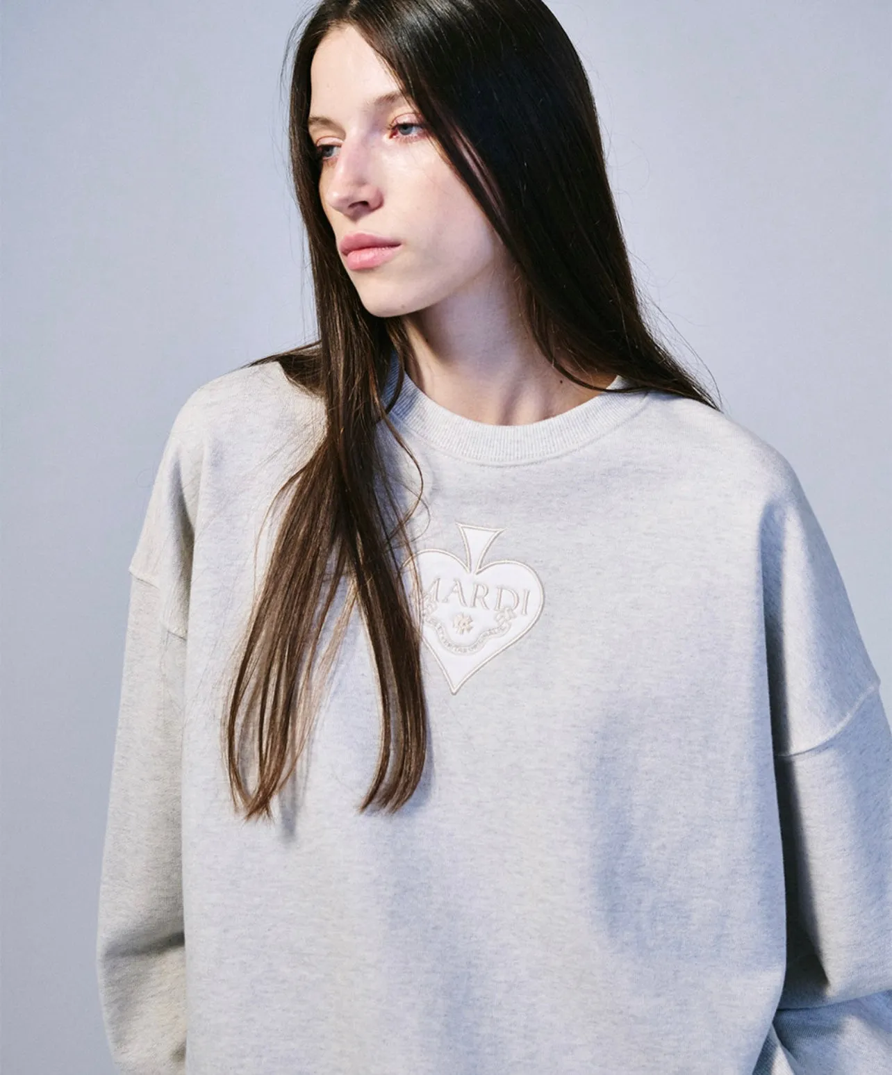 Satin Spade Oatmeal Sweatshirt - Shop Now