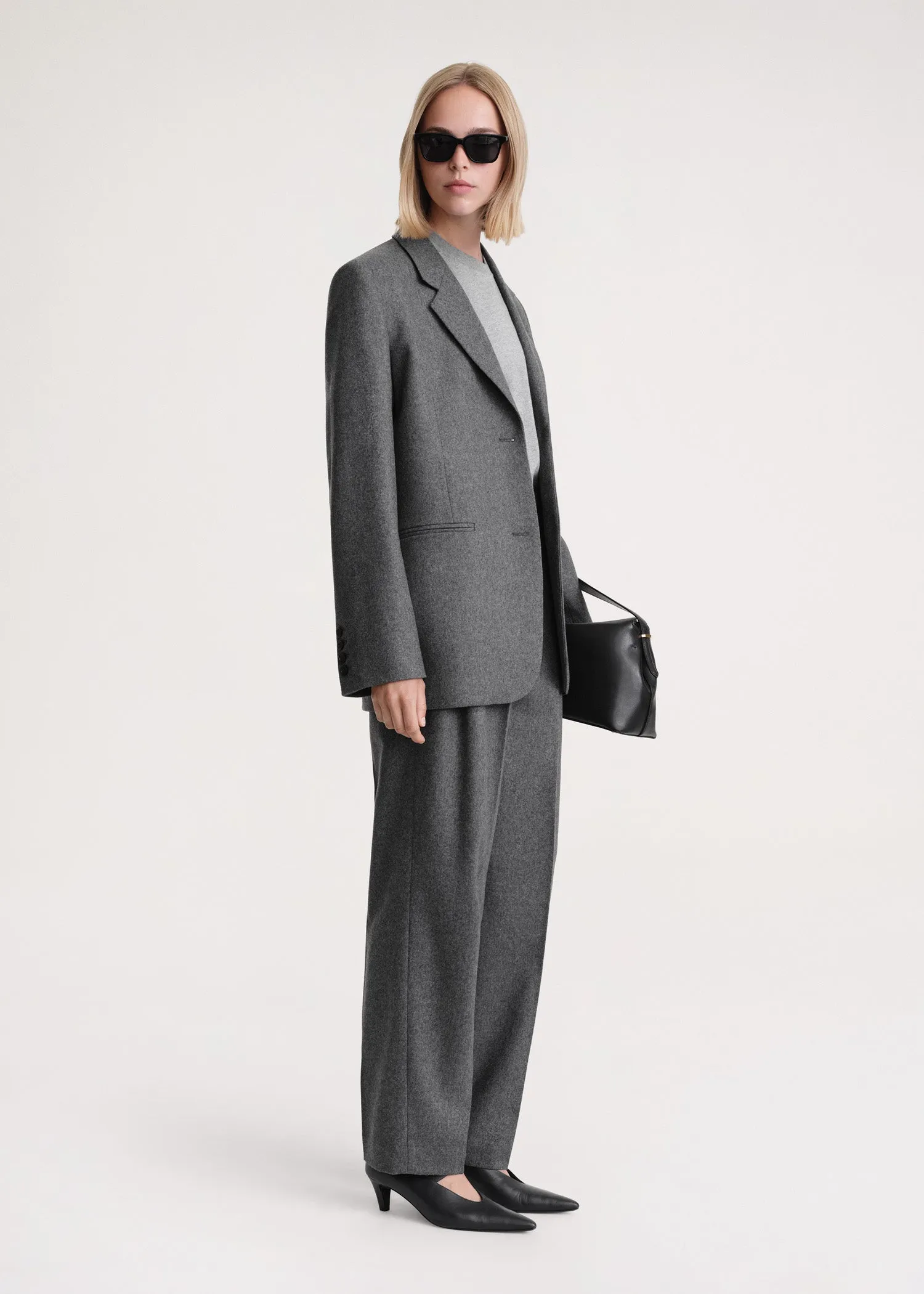 Tailored suit jacket grey mélange