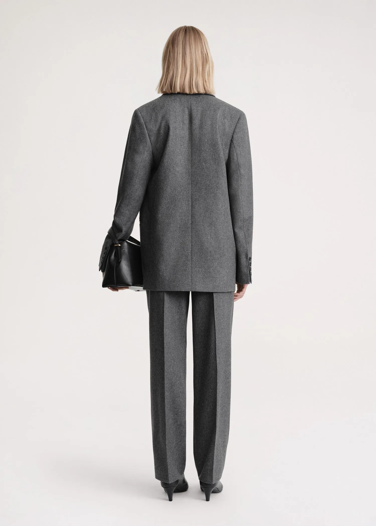 Tailored suit jacket grey mélange