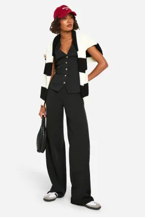 Tall Woven Tailored Wide Leg Trousers