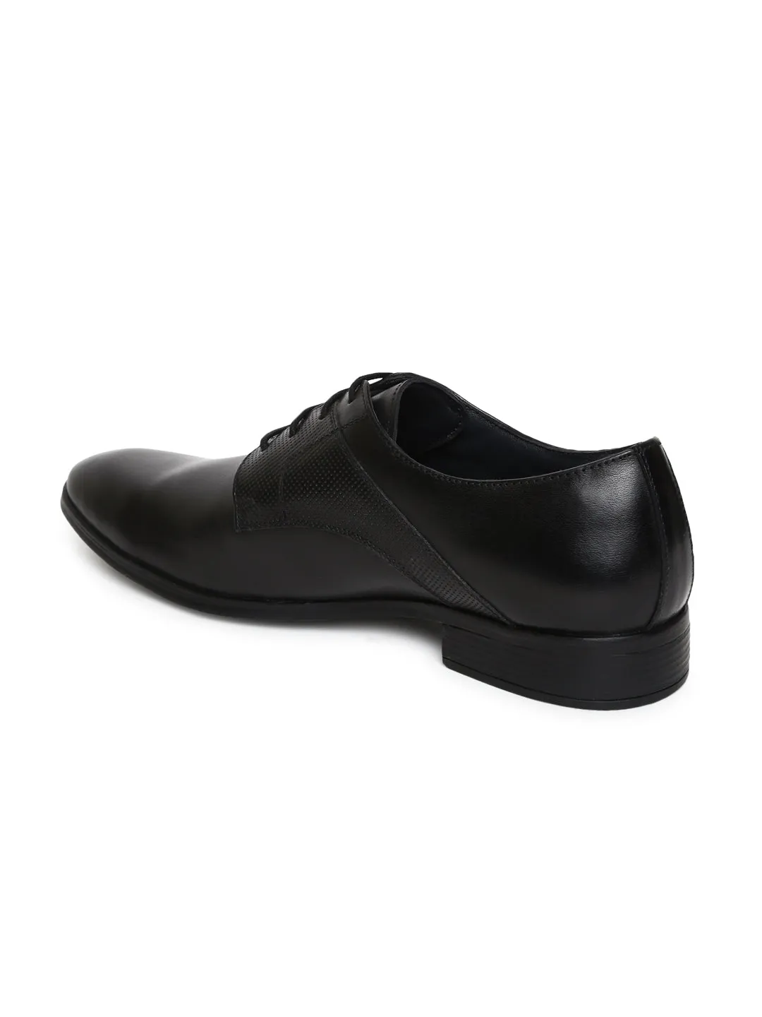 Teakwood Genuine Leather Black Shoes