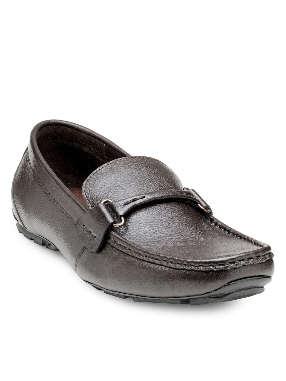 Teakwood Leather Men's Brown Slip-ons Shoes