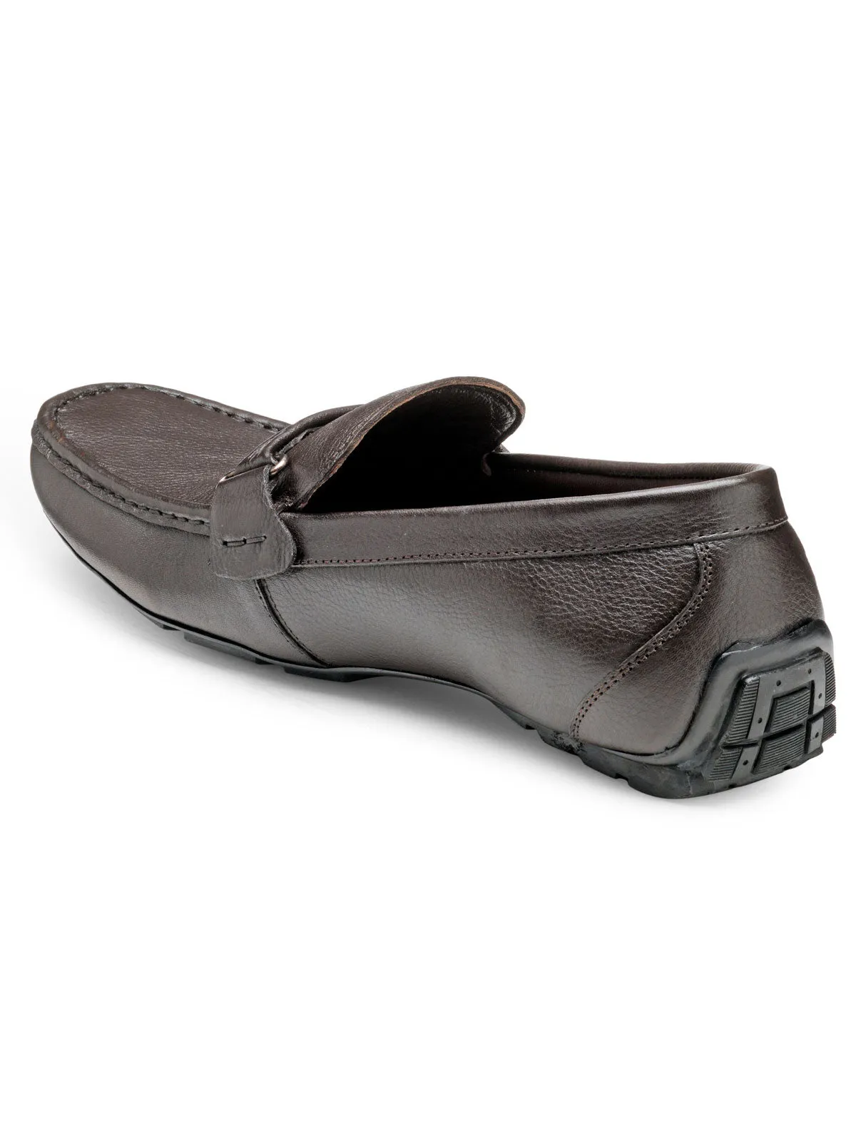 Teakwood Leather Men's Brown Slip-ons Shoes