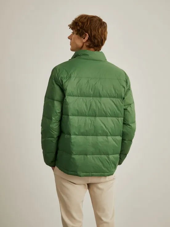 Feather jacket with advanced fabric technology